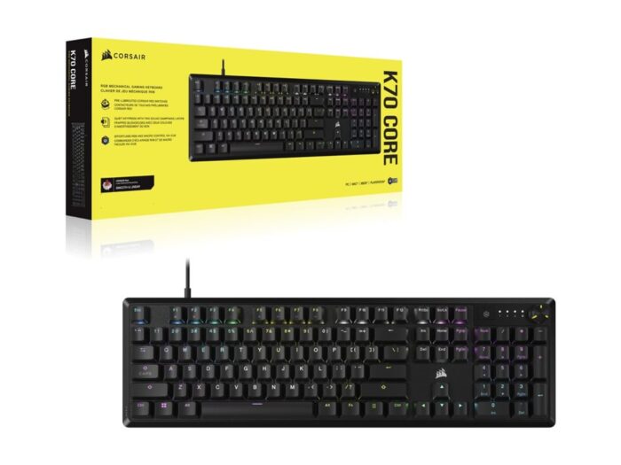 Corsair | Mechanical Gaming Keyboard | K70 CORE RGB | Gaming keyboard | Wired | N/A | Black | USB Type-A | RED - Pilt 3