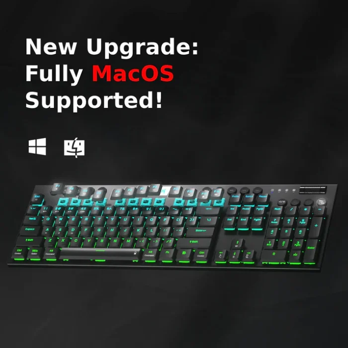 HORUS K618 Ultra-slim Wireless Mechanical Keyboard - Pilt 6