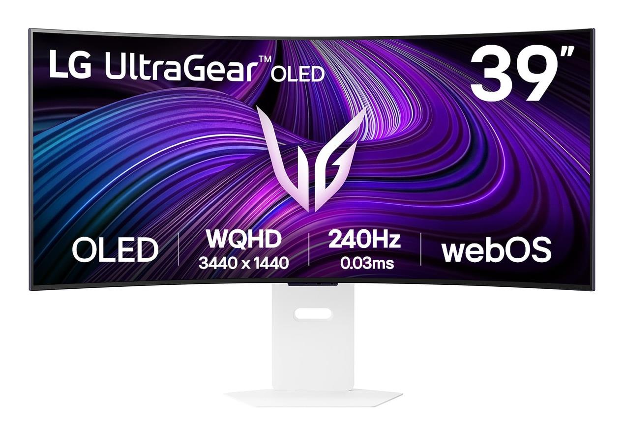 2ce6e8a9-266a-4c6d-a1a2-0d58ad879a4c Monitor|LG|39GX90SA-W|39"|Gaming/Curved/21 : 9|Swivel|Height adjustable|Tilt|Matte|Panel OLED|3440x1440|21:9|240Hz|0.03 ms|Speakers|Colour White|39GX90SA-W - Pilt 1