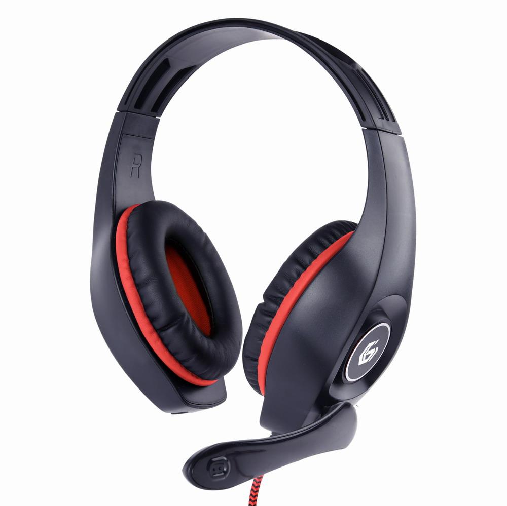 7071a94a-8161-404a-8425-171f261e39b3 HEADSET GAMING/RED/BLACK GHS-05-R GEMBIRD - Pilt 1