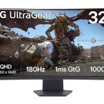 LCD Monitor|LG|32GS60QC-B|32"|Gaming/Curved|Panel VA|2560x1440|16:9|180 Hz|Matte|1 ms|Tilt|32GS60QC-B