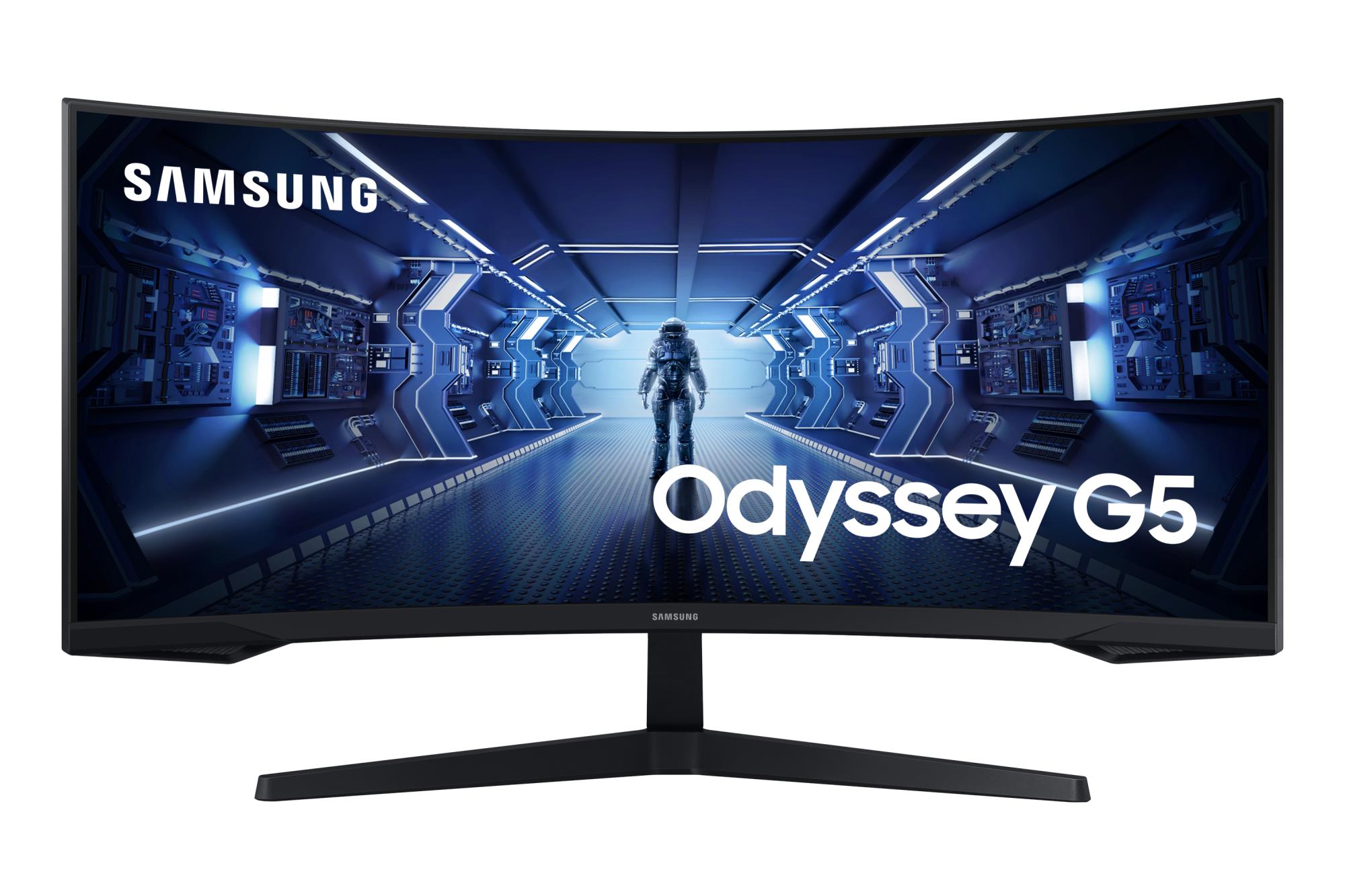 d5d2b004-9d9f-4cc9-9355-e72eb3a8d5cc LCD Monitor|SAMSUNG|Odyssey G5|34"|Gaming/Curved/21 : 9|Panel VA|3440x1440|21:9|1 ms|Tilt|Colour Black|LC34G55TWWPXEN - Pilt 1