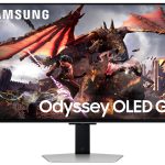 Monitor|SAMSUNG|32"|Gaming/Smart/4K|Panel OLED|3840x2160|16:9|0.03 ms|Speakers|Swivel|Pivot|Height adjustable|Tilt|Colour Silver|LS32DG802SUXDU
